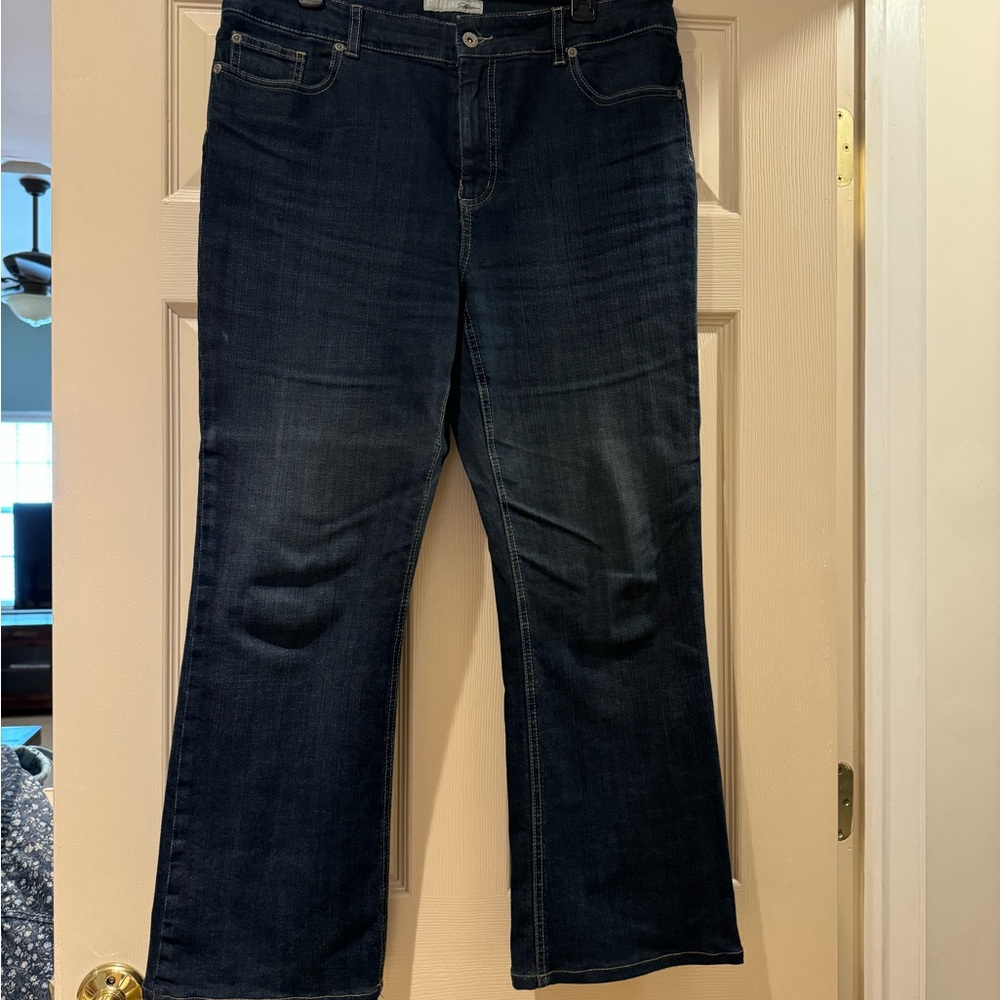 Chico's Blue Flare Wide Leg Jeans